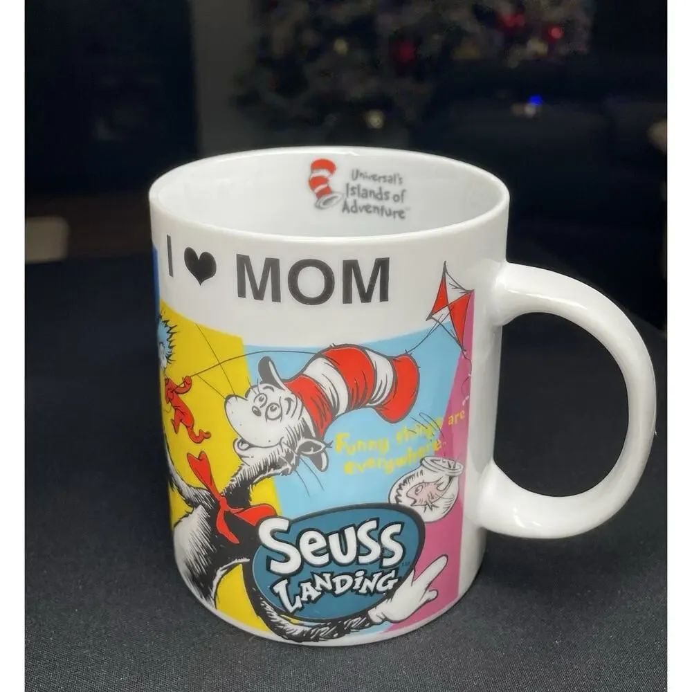 Dr Seuss with Thing 1 & 2 Universal Islands Adventure I Love Mom 12 oz Cup Mug‎